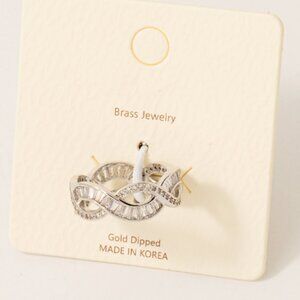 Silver Pave Baguette Ring